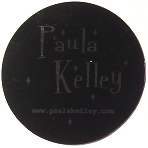 Paula Kelley - Round black sticker