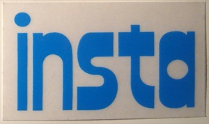 Insta - White and Blue sticker
